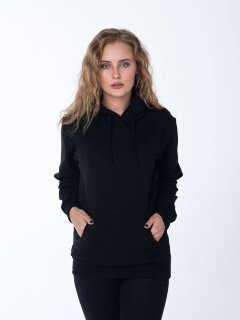 Чёрное женское худи