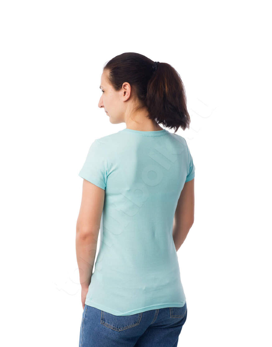 Светло-голубая женская футболка оптом
