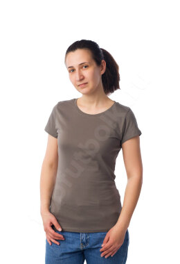 Серая женская футболка